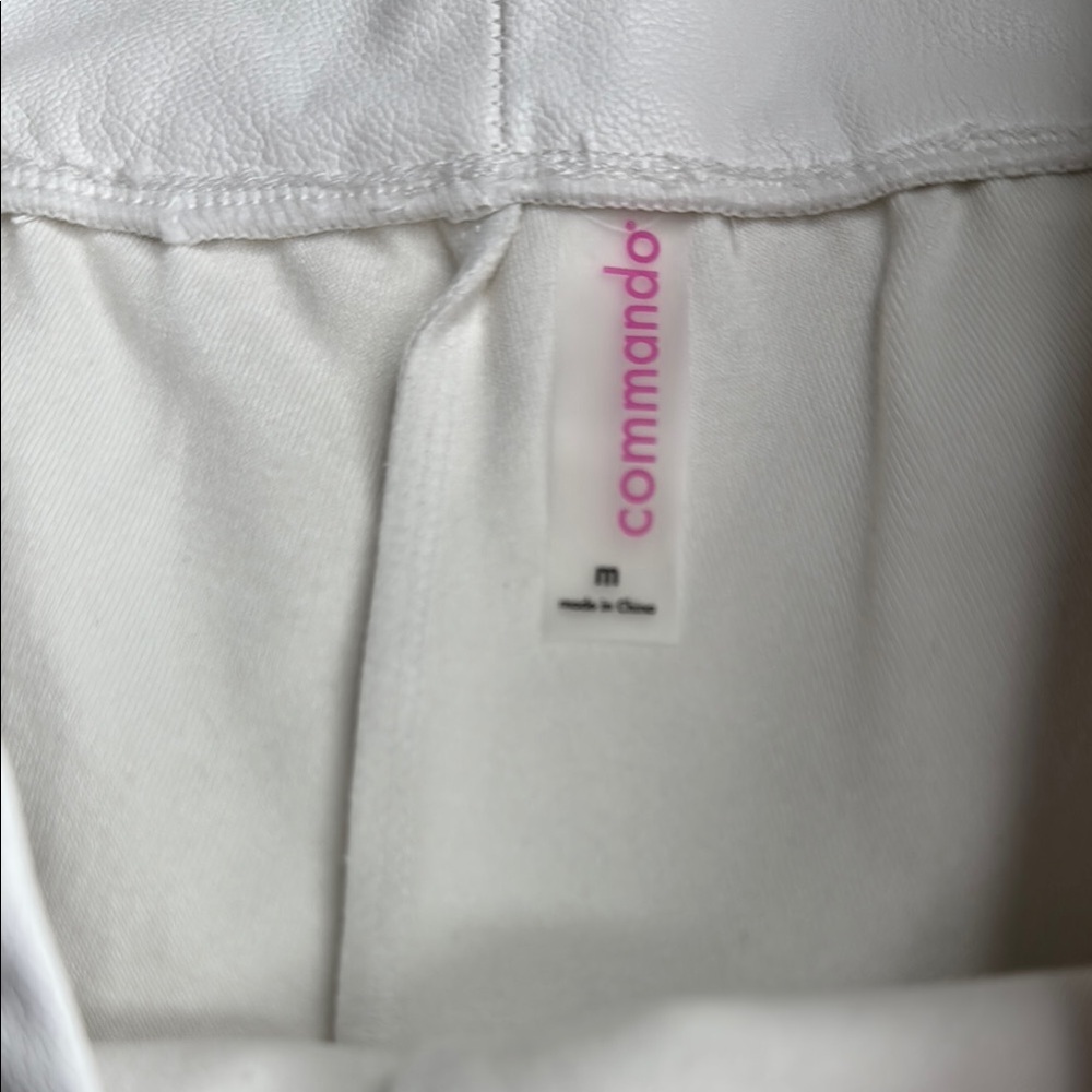 BUY ONE GET ONE Commando White and Black Faux Leather Shorts - Picture 5 of 6